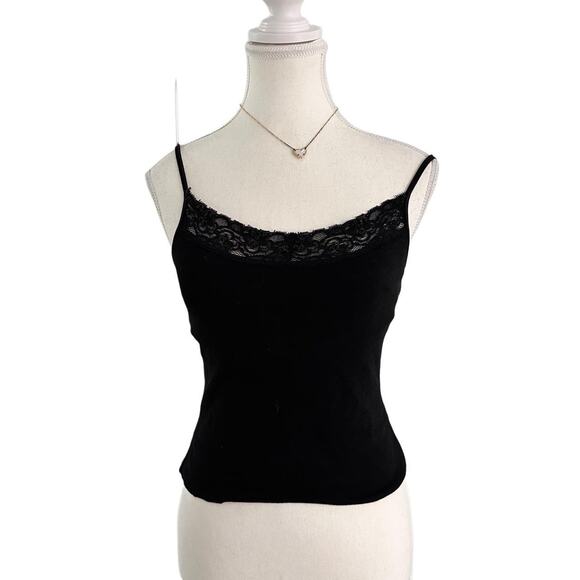 Energie Size Medium 95% Cotton Vintage Perfect Fit Cami With Sequins On The Lace - Picture 1 of 5